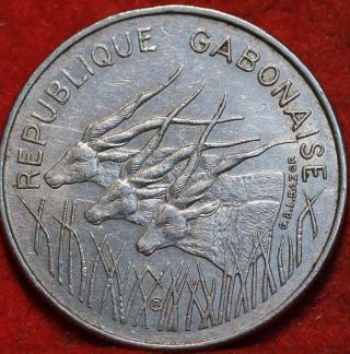 1975 Gabon 100 Francs Clad Foreign Coin