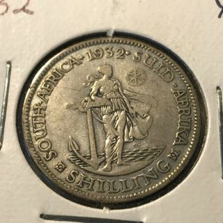 1932 South Africa Silver One Shilling Coin