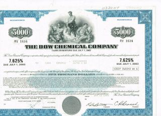 The Dow Chemical Co. ,  1974,  $5000 Debenture,  Vf,
