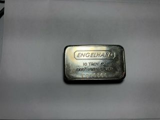 Engelhard.  999 Fine Silver 10 Troy Oz.  Bar C 266866