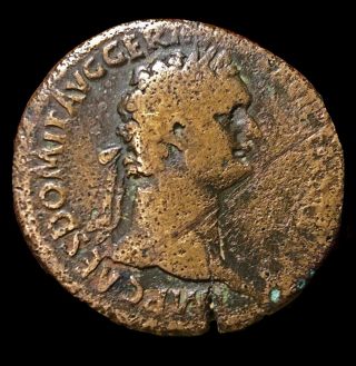 Domitian,  Ad 81 - 96,  Ae Sestertius,  Jupiter Seated Iovi