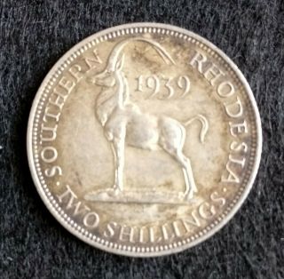 Southern Rhodesia Two Shillings 1939 Coin