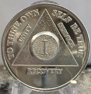 1 - 30 35 40 Year.  999 Fine Silver Aa Alcoholics Anonymous Medallion Chip Coin
