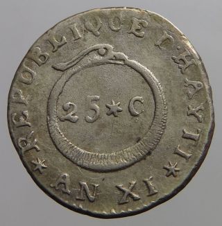 Haiti 25 Centimes L´an 11 1814 T18 267