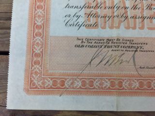 Union Copper Land And Mining Company Michigan Stock Certificate 1930 Orange 6