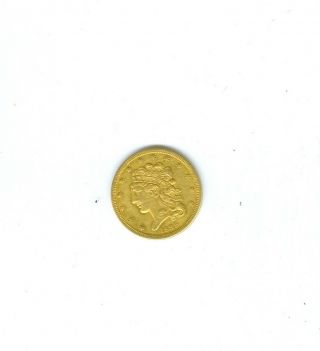Usa Gold Coin: $5 Dollar Gold 1838 With Hairline