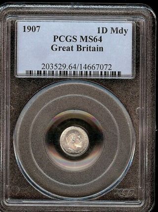 Gb 1907 Edward Vii Maundy Set Pcgs Certified Ms64/65