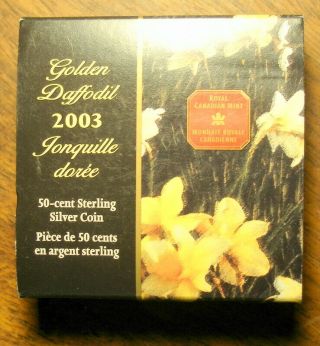 Canada 2003 Golden Daffodil Sterling 50 Cents And 2006 Silver 5 Dollars