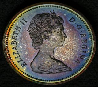 1971 Silver Dollar $1 State Specimen - Bluish Rainbow Tones