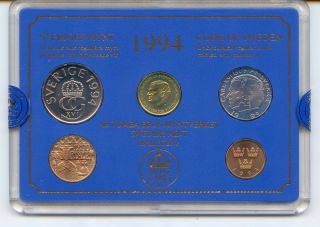 Sweden 1994 Official Coin Set Kms Unc High