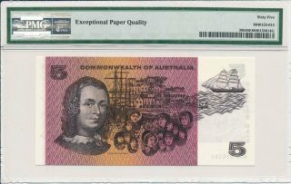 Reserve Bank Commonwealth of Australia $5 ND (1969) S/No 6x6x66 PMG 65EPQ 2