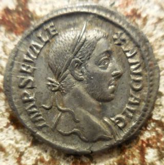 20 Mm,  3.  11g,  Ef Obverse Severus Alexander 222 - 235 Ad.  Silver Denarius.  Rome.