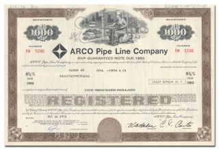 Arco Pipe Line Company Bond Certificate