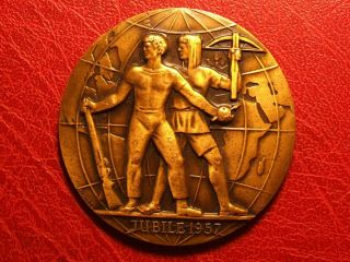 Nternational Union For Shooting Zurich Switzerland 1957 Medal By Huguenin