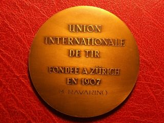 nternational union for shooting ZURICH Switzerland 1957 medal by Huguenin 2