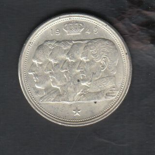 1949 Belgium Silver 100 Francs