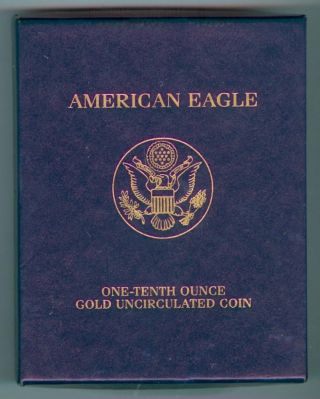 2008 - W U.  S.  $5 Gold American Eagle - 1/10th Ozt.  - U.  S.  & - Unc.