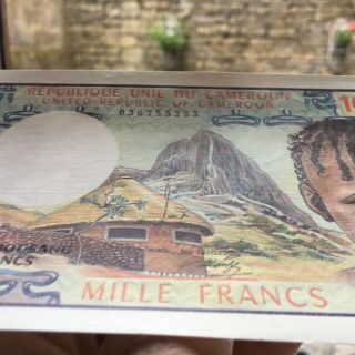 Exceptionnel Cameroun pick 16a Cameroun 1000 francs 1974 unc 4