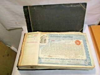 450 - 1899 To 1901 Baltimore & Ohio Rr Common Stock Trust Certificate Ledger Nr