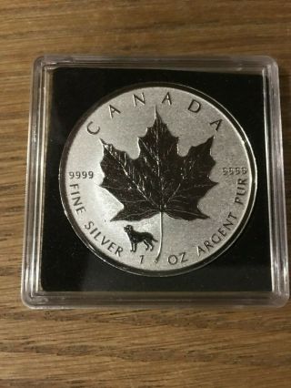 2018 1 Oz Silver Canadian Maple Leaf Lunar Dog Privy $5 Coin Bu - Canada