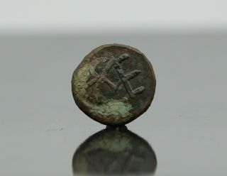 Меrоvingiаn Period Bronze Coin,  Denarius to the Star of David 700 - 800 AD 2