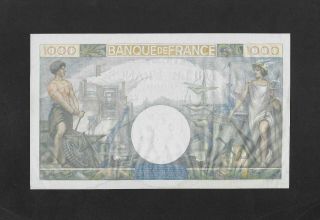 UNC without pinholes 1000 francs 1944 FRANCE 2