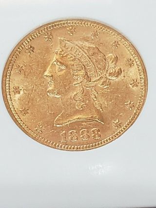 1888 $10 Liberty Eagle Gold Coin NGC MS60 2