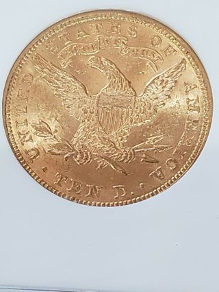 1888 $10 Liberty Eagle Gold Coin NGC MS60 4