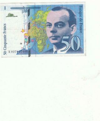 France French Banknote 50 Francs - 1994
