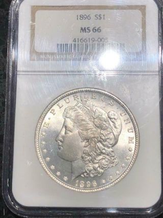 1896 $1 Morgan Silver Dollar Ngc Ms 66