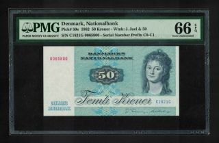 Denmark,  Nationalbank,  P50e,  1982,  50 Kroner,  Pmg