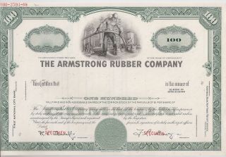 The Armstrong Rubber Company.  Abn " Specimen " Common Stock Certificate