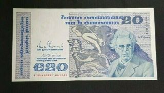 Bank Of Ireland,  20 Pound 1991,  Aunc