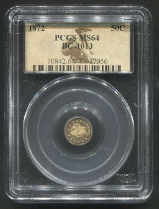 1872 50c Pcgs Ms64 Bg - 1013 R - 6