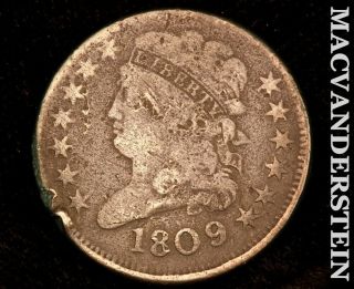 1809/6 Classic Head Half Cent - Very Good [c - 5] Semi Key Better Date I5995