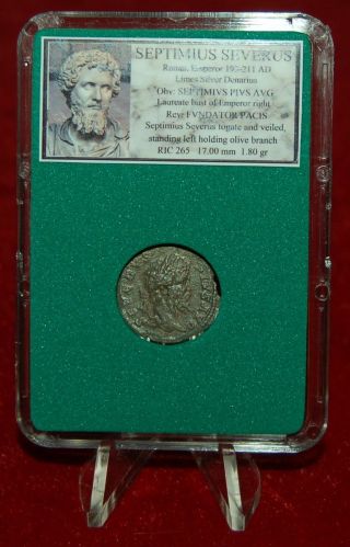Ancient Roman Empire Coin SEPTIMIUS SEVERUS Emperor Silvered Limes Denarius 2