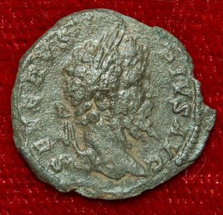 Ancient Roman Empire Coin SEPTIMIUS SEVERUS Emperor Silvered Limes Denarius 3
