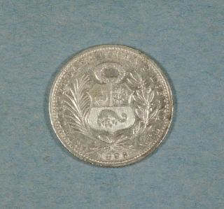 1896 Peru Silver 1/5 Sol