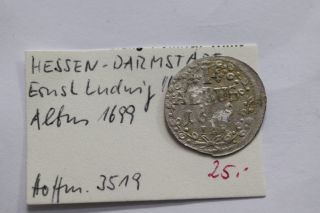 Germany Hesse Darmstadt 1 Albus 1699 B12 W529