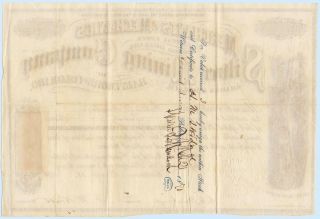 Merchants Silver Mining Company Baltimore & Colorado Stock Certificate 1870 2