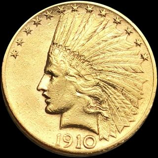 1910 - S Eagle BU $10 Indian LOOKS UNCIRCULATED Gold,  Great Date Collectible no rs 2