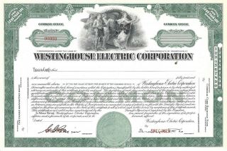 Westinghouse Electric Corporation.  Abn " Specimen " Common Stock Certificate