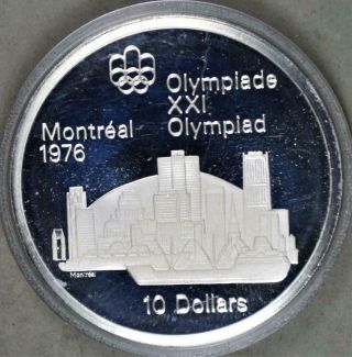 Canada 1973 10 Dollars Proof Silver Coin - Montreal Olympics