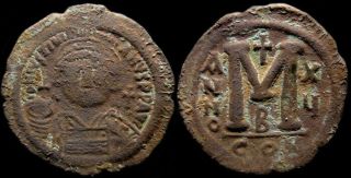 Large Collectible Coin,  Byzantine Empire,  Justinian I,  Copper Follis,  40 Nummi,