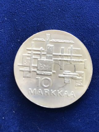 1967 Finland Suomi 10 Markaa Silver Coin