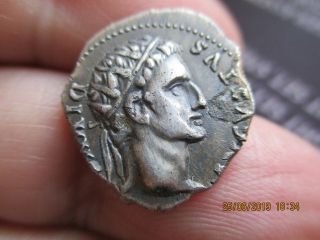 Augustus Bust,  Galba Issue Denarius Ar Silver 69 Ac Hispania Jun19