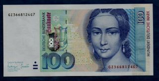 Germany Banknote 100 Deutsche Mark 1996 Xf,