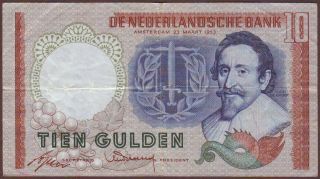 Netherlands 10 Gulden 1953