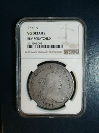 1799 Draped Bust Dollar Ngc Very Good Silver $1 Coin Priced To Sell Fast