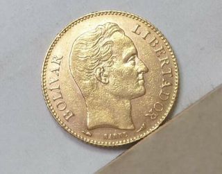 Venezuela Gold 20 Bolivares 1912 Extremely Fine